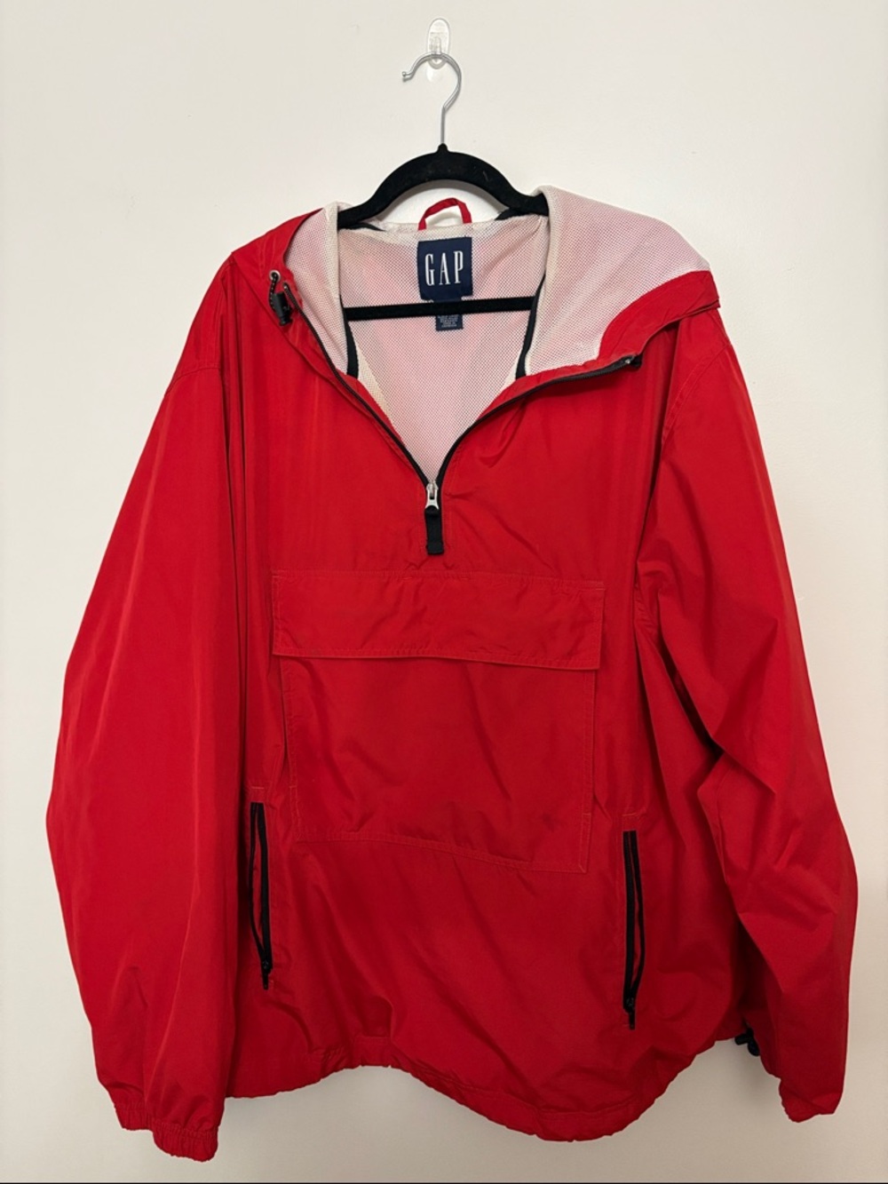 GAP Red Hooded Pullover Windbreaker Anorak